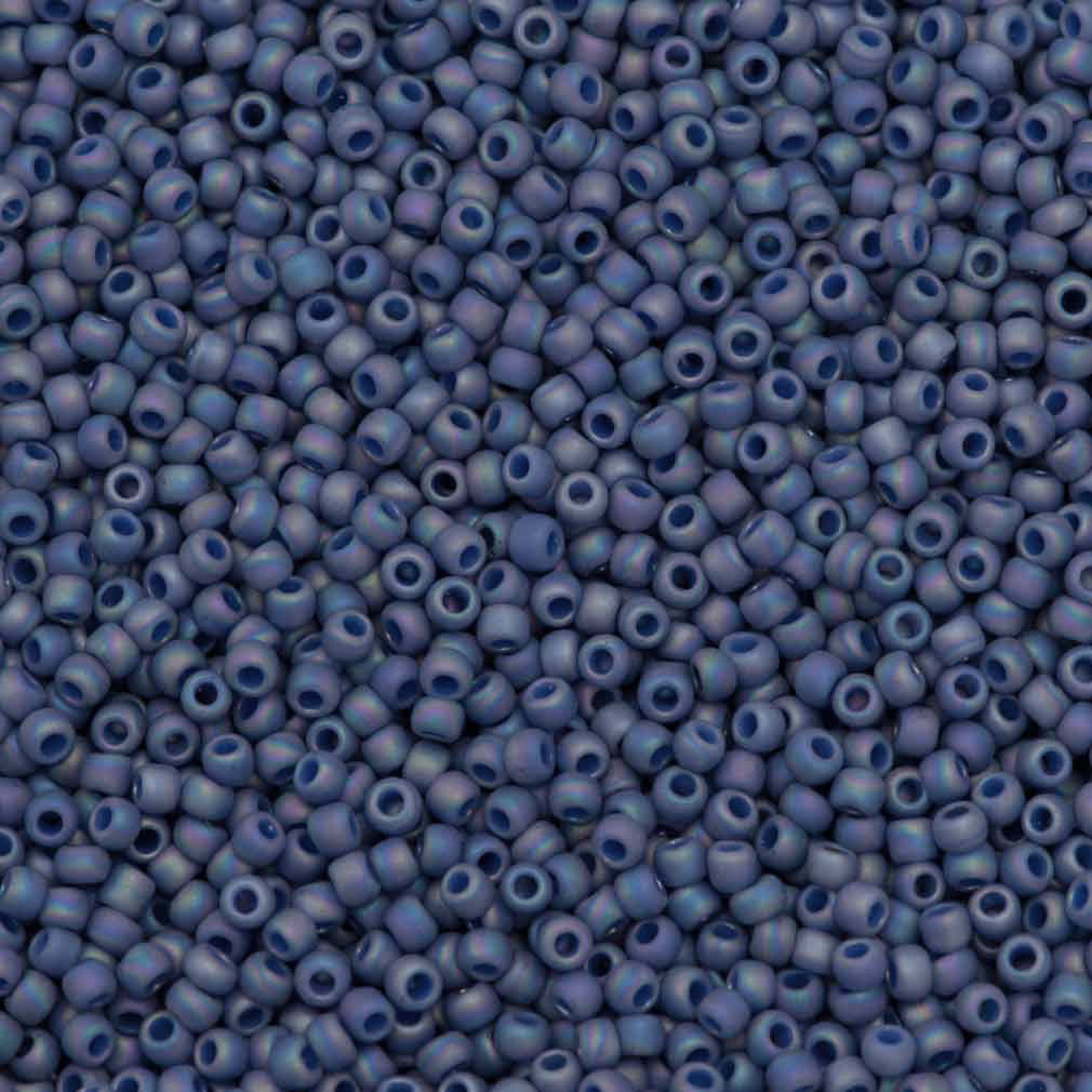 50g Toho Round Seed Bead 8/0 Semi Glazed Soft Blue AB (2636F)