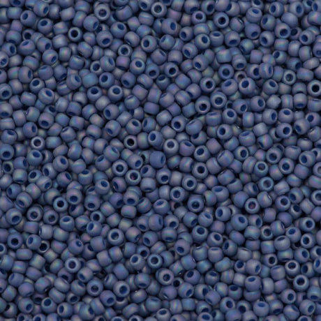 50g Toho Round Seed Bead 8/0 Semi Glazed Soft Blue AB (2636F)