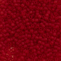 Toho Round Seed Bead 15/0 Transparent Matte Ruby 2.5-inch Tube (5BF)