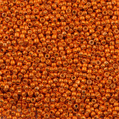 Toho Round Seed Bead 11/0 Permanent Finish Galvanized Saffron 2.5-inch Tube (562PF)