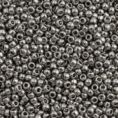 Toho Round Seed Bead 11/0 Nickel Plated 2.5-inch Tube (711)