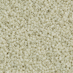 25g Miyuki Delica Seed Bead 11/0 Opaque Alabaster Glazed Luster DB0211