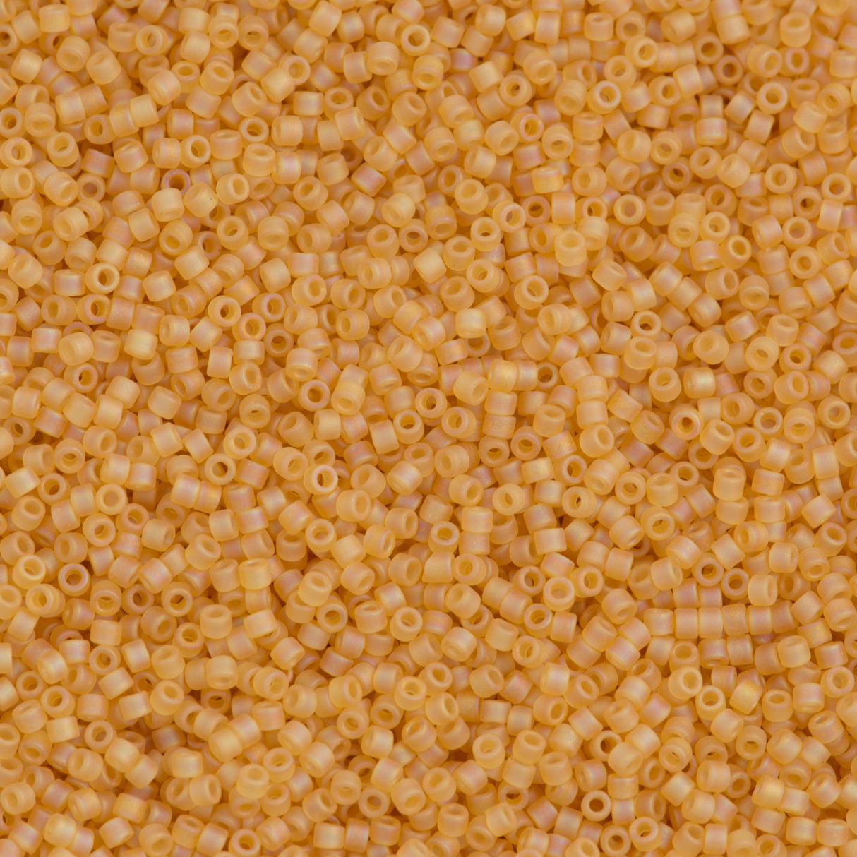 Miyuki Delica Seed Bead 11/0 Matte Transparent Topaz AB 2-inch Tube DB852