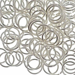 100pc Jump Ring 10mm Silver Plated I.D. 8mm