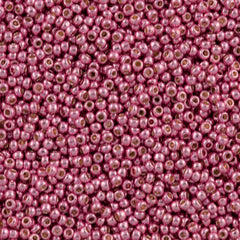 Toho Round Seed Bead 15/0 PermaFinish Galvanized Pink Lilac 2.5-inch Tube (553PF)