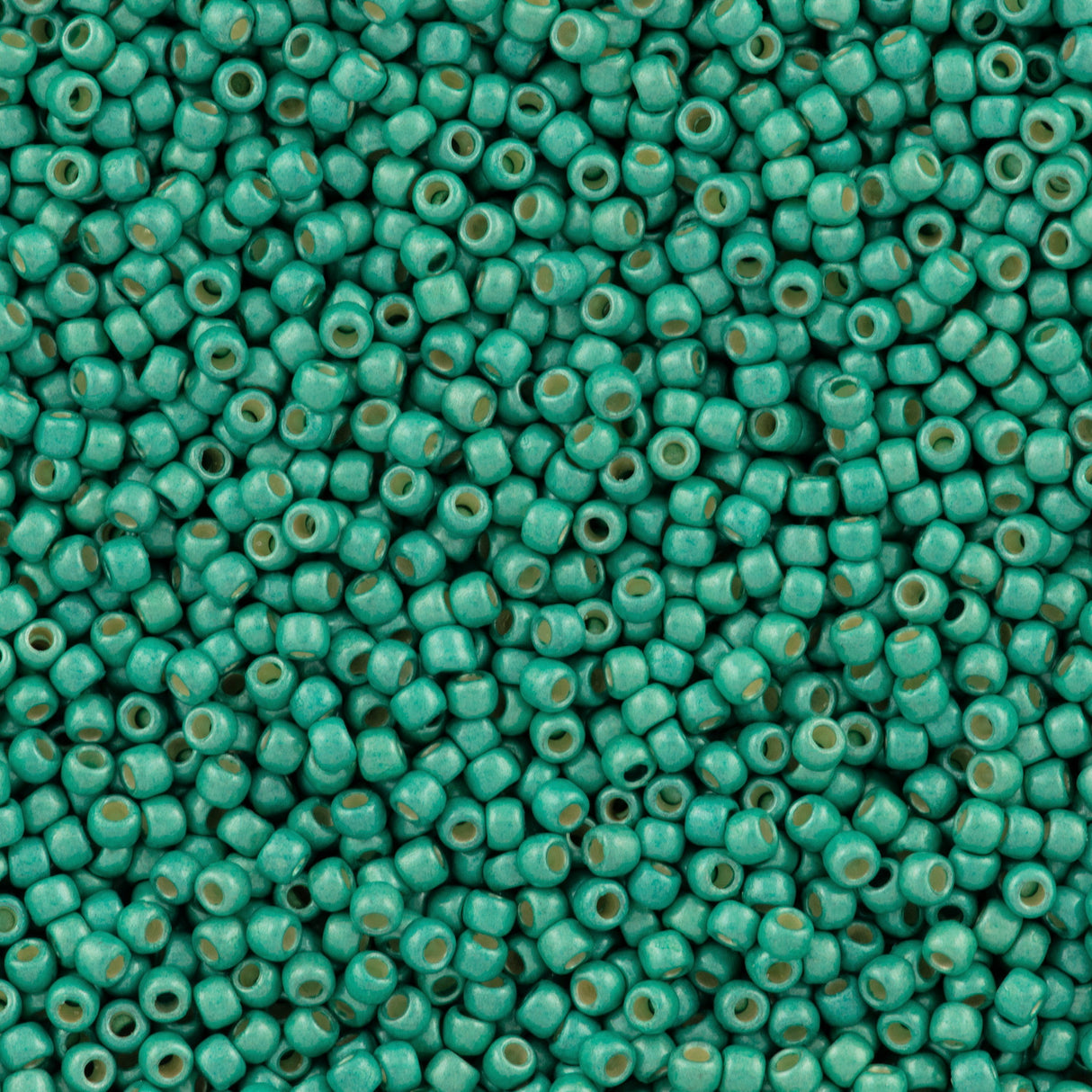 Toho Round Seed Bead 11/0 PermaFinish Matte Galvanized Satin Teal 2.5-inch Tube (561PFF)