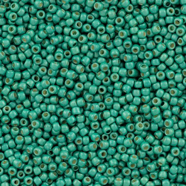 50g Toho Round Seed Bead 11/0 Permanent Finish Matte Galvanized Satin Teal (561PFF)