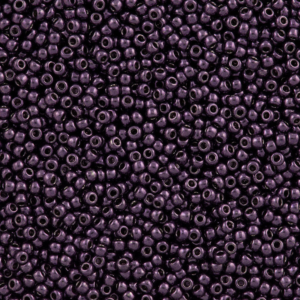50g Toho Round Seed Beads 11/0 Higher Metallic Violet (607)