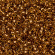 50g Toho Round Seed Bead 6/0 Copper Lined Light Topaz (744)