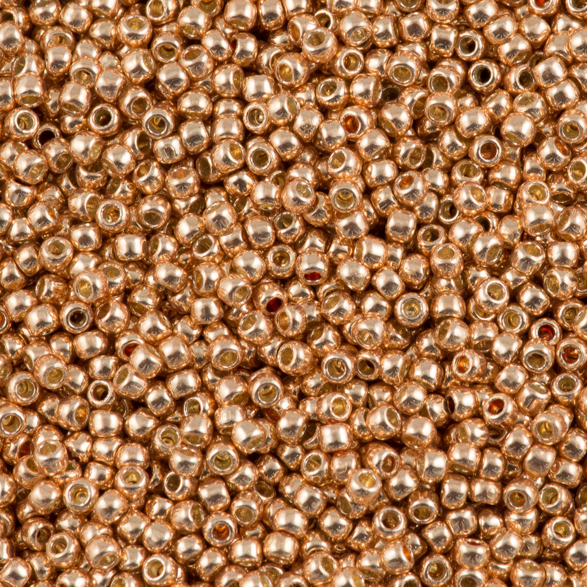 Toho Round Seed Bead 15/0 Permanent Finish Galvanized Rose Gold 2.5-inch Tube (551PF)