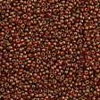 10g Miyuki Round Seed Bead 11/0 Dark Red Gold Luster (309)