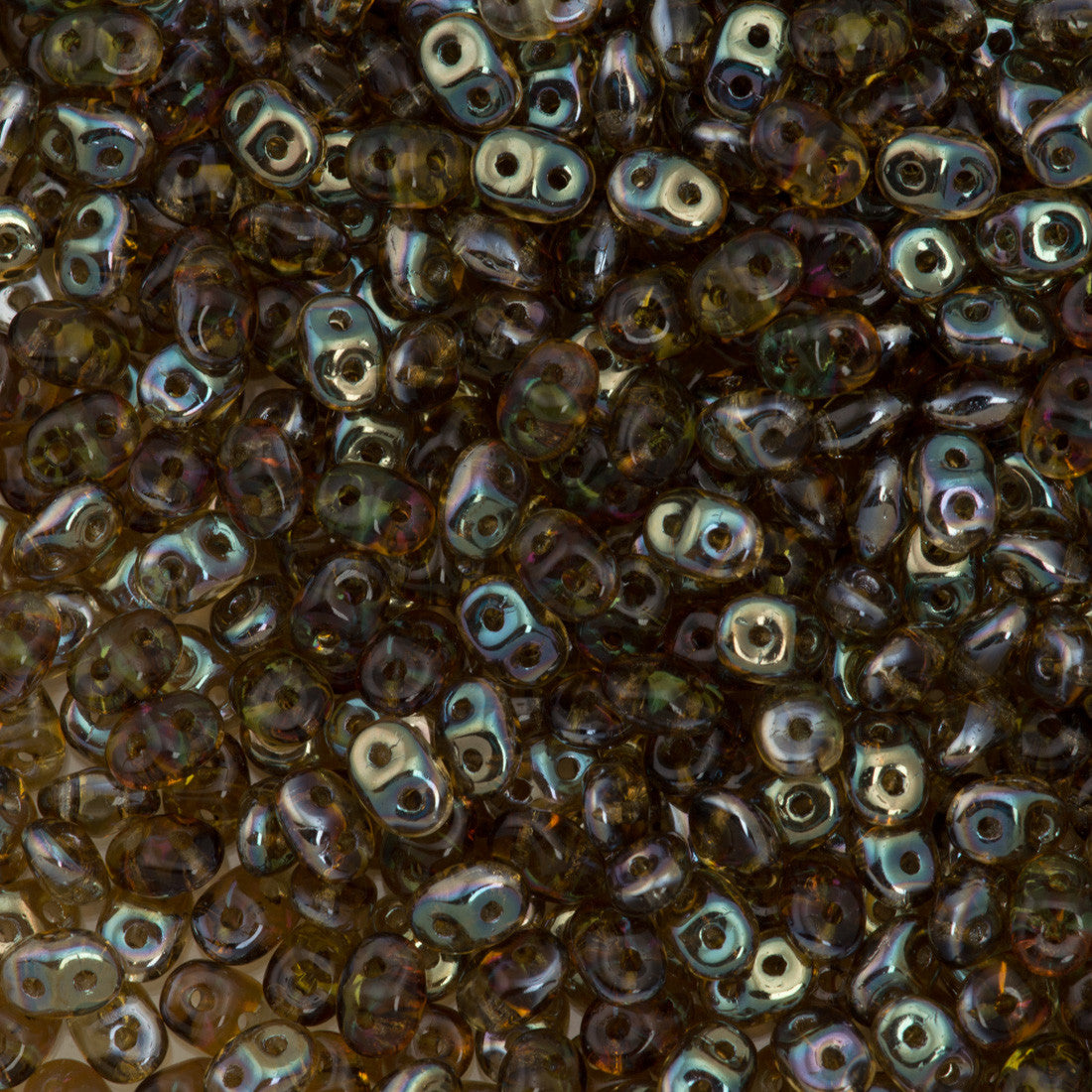 Super Duo 2x5mm Two Hole Beads Smoke Grey Celsian 15g (40020Z)