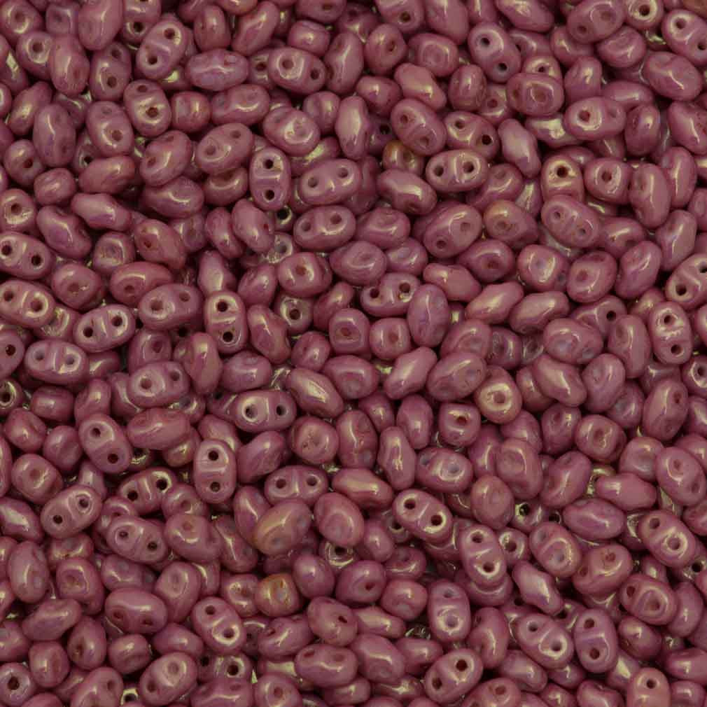 MiniDuo 2x4mm Two Hole Beads Red Luster 8g Tube (14495P)