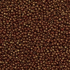 Toho Round Seed Bead 11/0 Gilded Marble Red 19g Tube (1708)