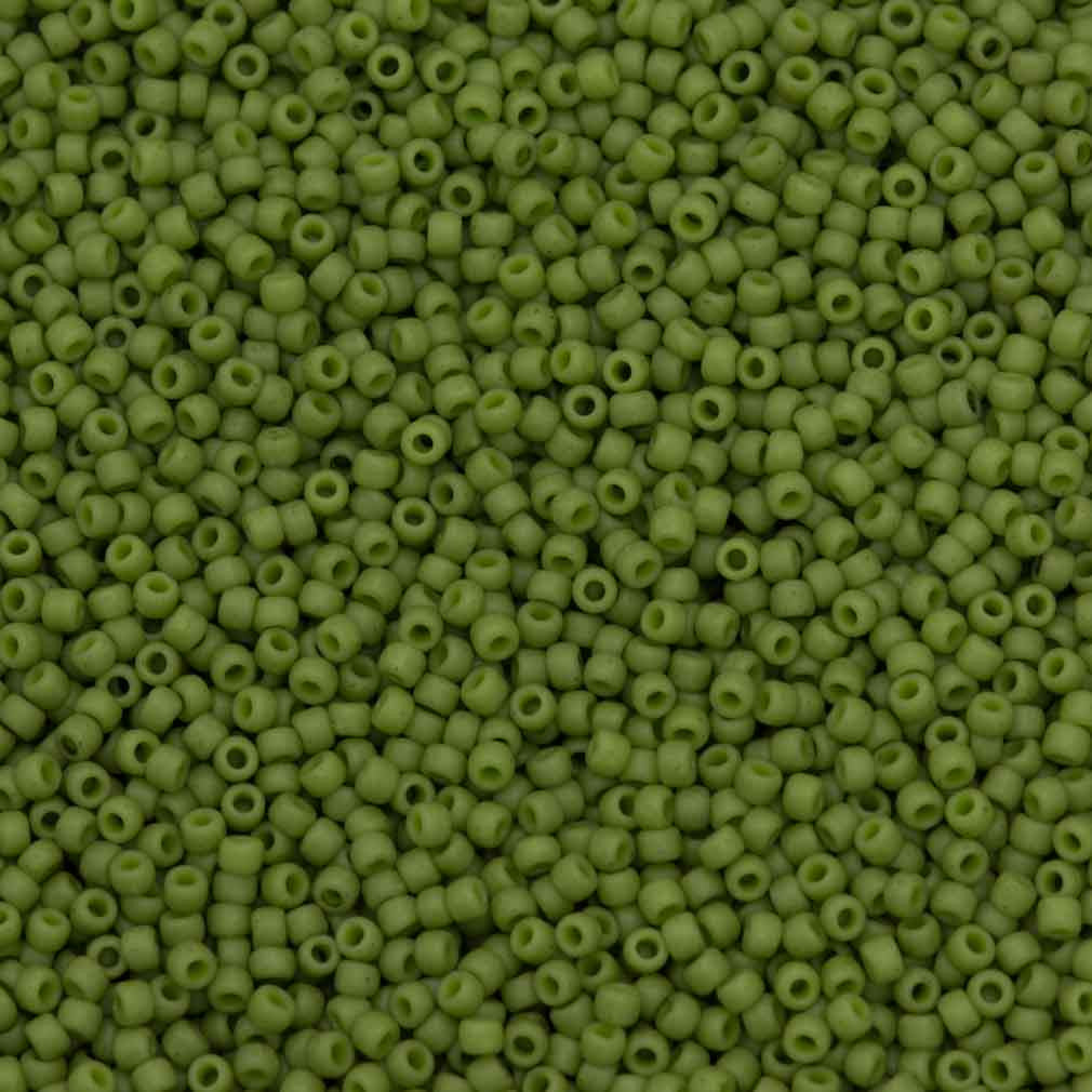 Toho Round Seed Bead 11/0 Semi-Glazed Honeydew 2.5-inch Tube (2602F)