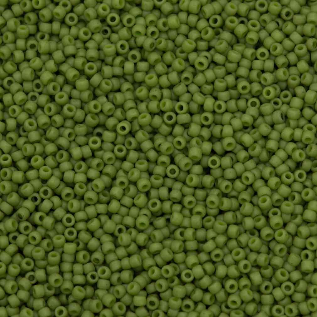 50g Toho Round Seed Bead 11/0 Semi-Glazed Honeydew (2602F)
