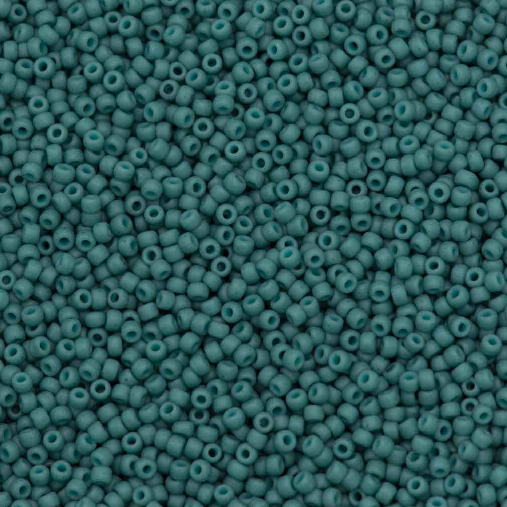 Toho Round Seed Bead 11/0 Semi-Glazed Turquoise 2.5-inch Tube (2604F)