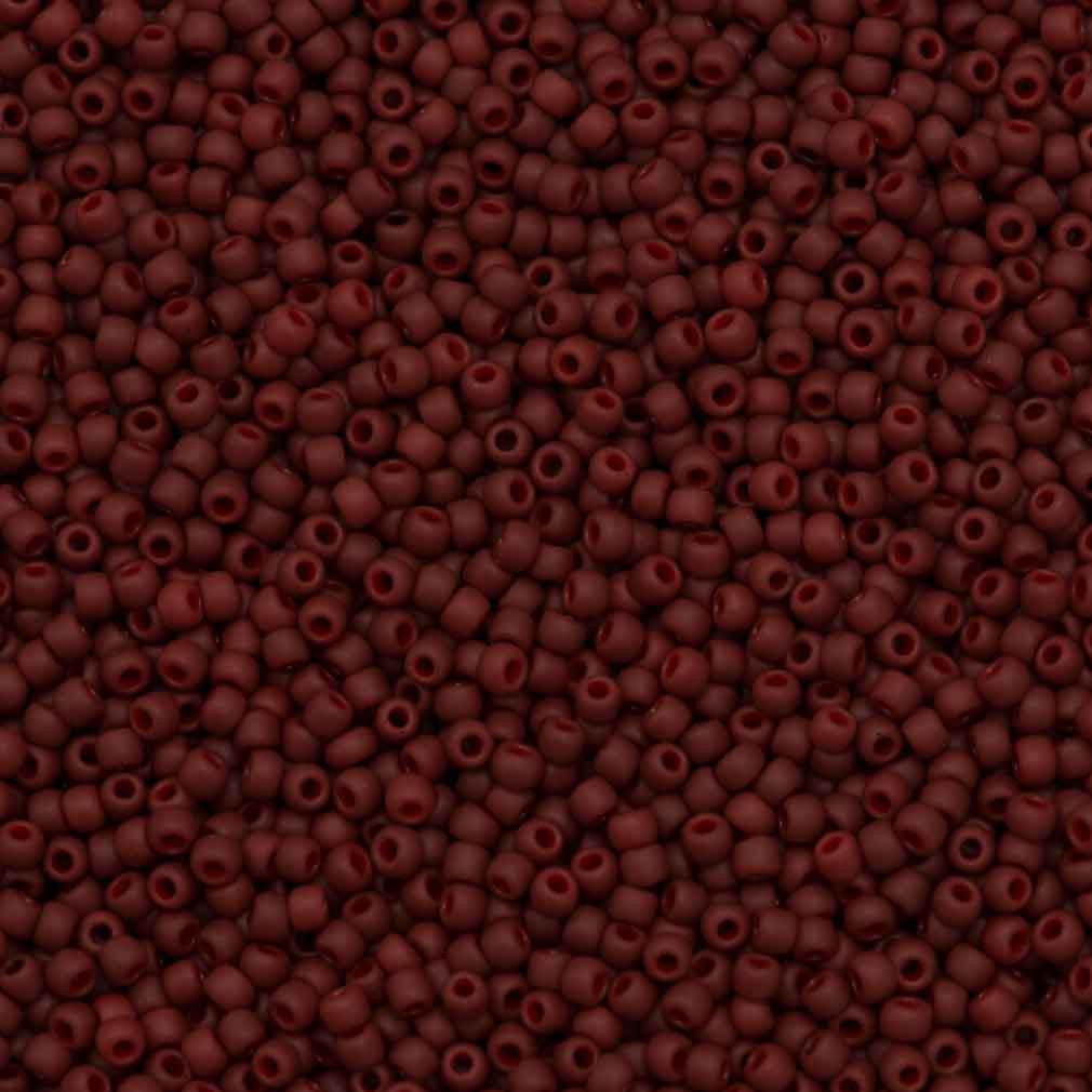 50g Toho Round Seed Bead 11/0 Semi-Glazed Dark Red (2609F)