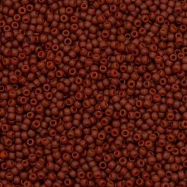 50g Toho Round Seed Bead 11/0 Semi-Glazed Burnt Orange (2610F)