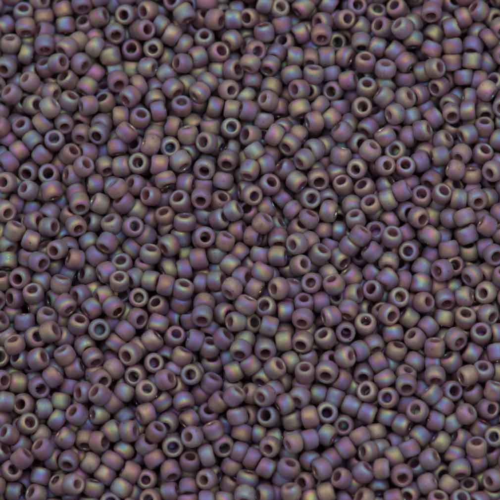 Toho Round Seed Bead 11/0 Semi-Glazed Lavender AB 2.5-inch Tube (2638F)