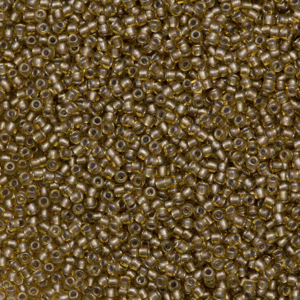 Toho Round Seed Bead 11/0 Silver Lined Pale Amber 2.5-inch Tube (286)