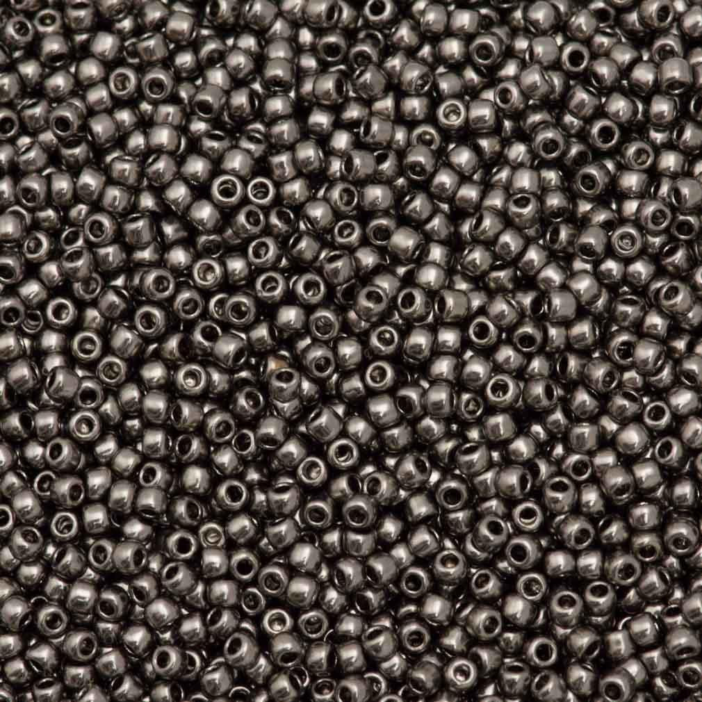 50g Toho Round Seed Bead 11/0 Galvanized Grey (602)