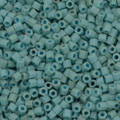 Toho Hex Seed Bead 11/0 Opaque Matte Pastel Light Turquoise 7.2g Tube (1612F)