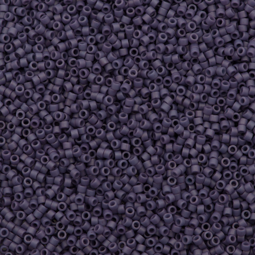 Miyuki Delica Seed Bead 11/0 Matte Opaque Glazed Thistle 2-inch Tube DB2292
