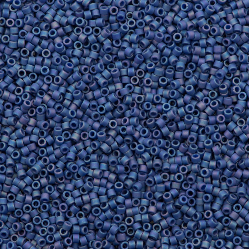 25g Miyuki Delica Seed Bead 11/0 Matte Opaque Glazed Bayberry AB DB2317