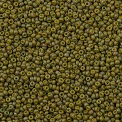 50g Miyuki Round Seed Bead 11/0 Opaque Matte Olive (2033)