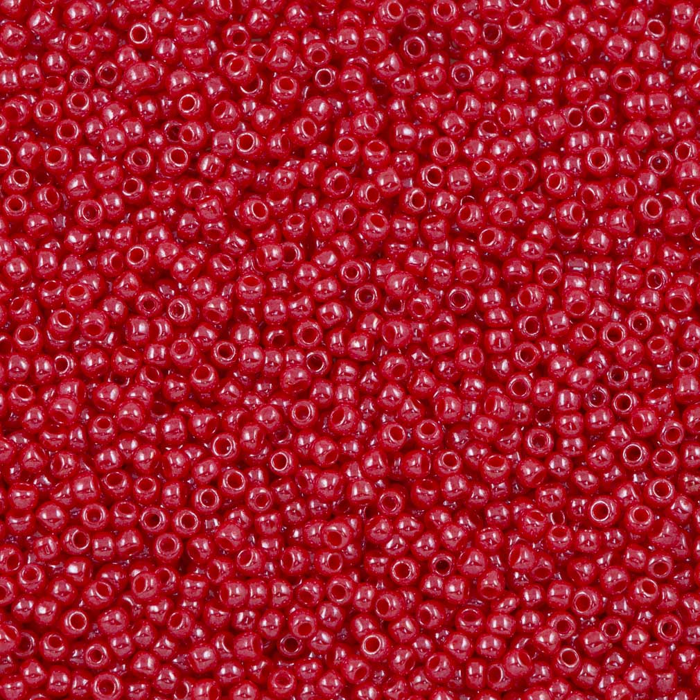 Toho Round Seed Bead 11/0 Opaque Luster Raspberry 2.5-inch Tube (125)