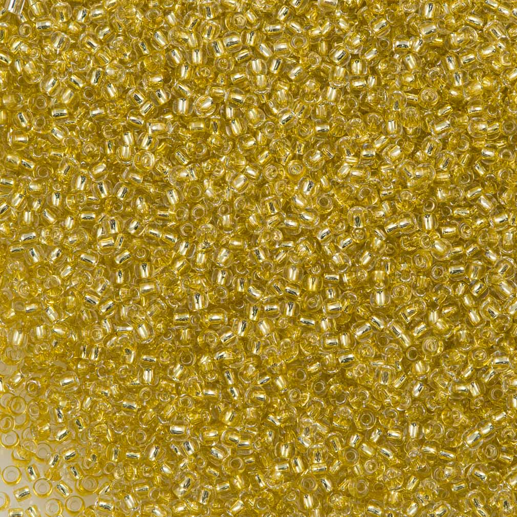 50g Toho Round Seed Bead 11/0 Silver Lined Champagne (2151S)