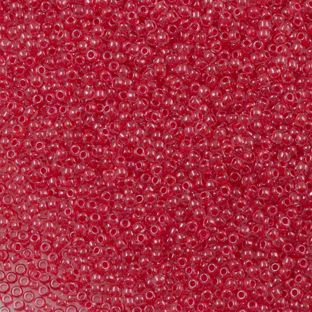 50g Toho Round Seed Beads 11/0 Inside Color Lined Strawberry (355)