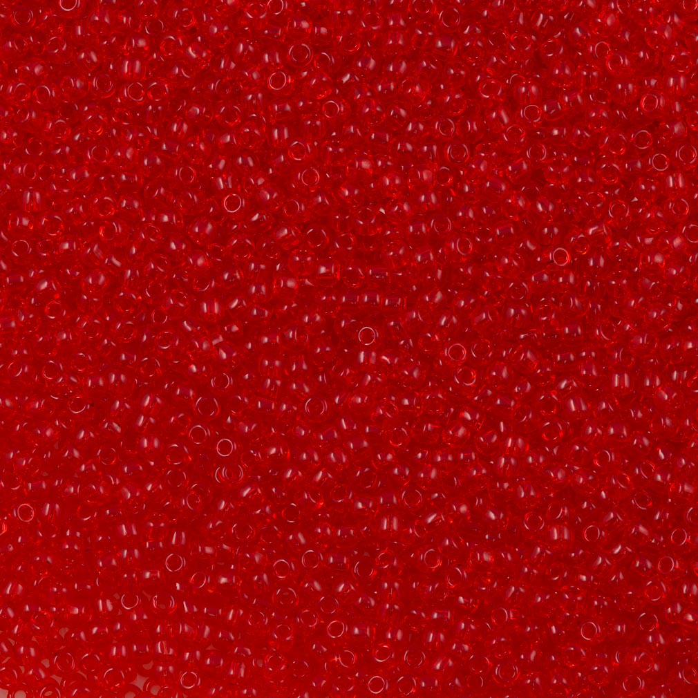 50g Toho Round Seed Bead 11/0 Transparent Orange Red (5)