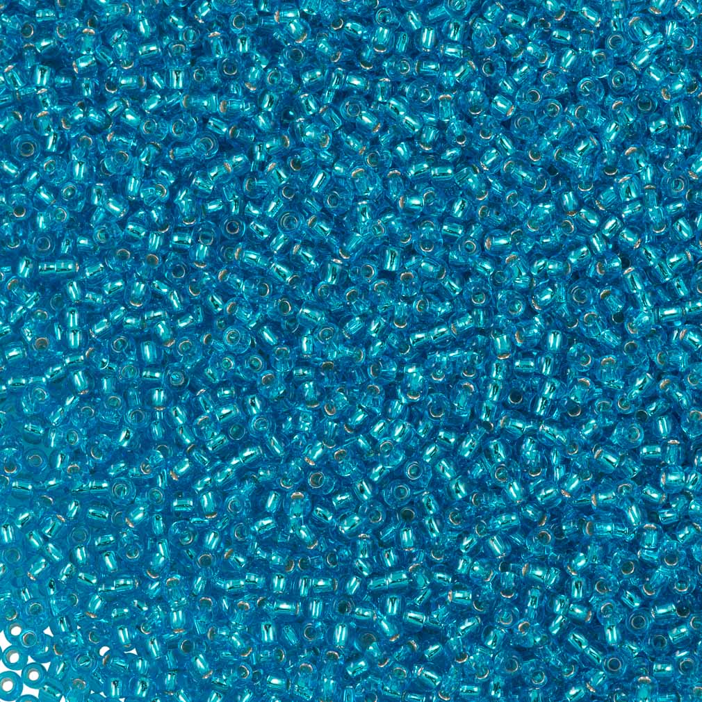 50g Toho Round Seed Beads 11/0 Silver Lined Caribbean (23B)