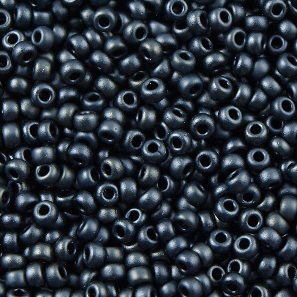 Miyuki Round Seed Bead 11/0 Matte Metallic Dark Grey (2010)