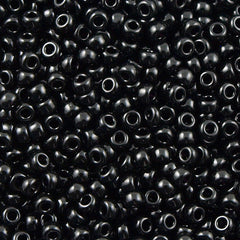 Miyuki Round Seed Beads 5/0 Opaque Black 20g Tube (401)