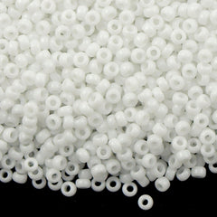 Miyuki Round Seed Bead 8/0 Opaque White 22g Tube (402)