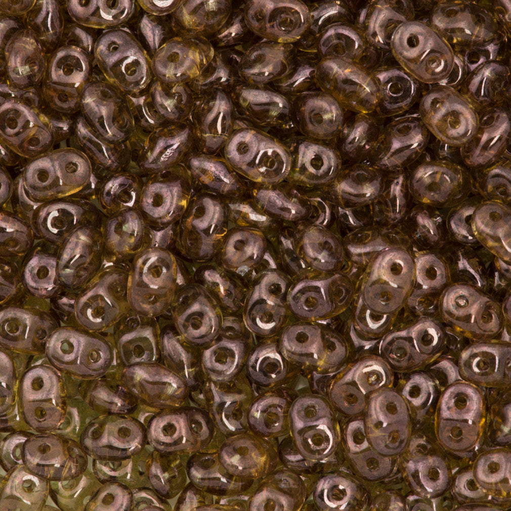 Super Duo 2x5mm Two Hole Beads Topaz Vega 22g Tube (10060Y)