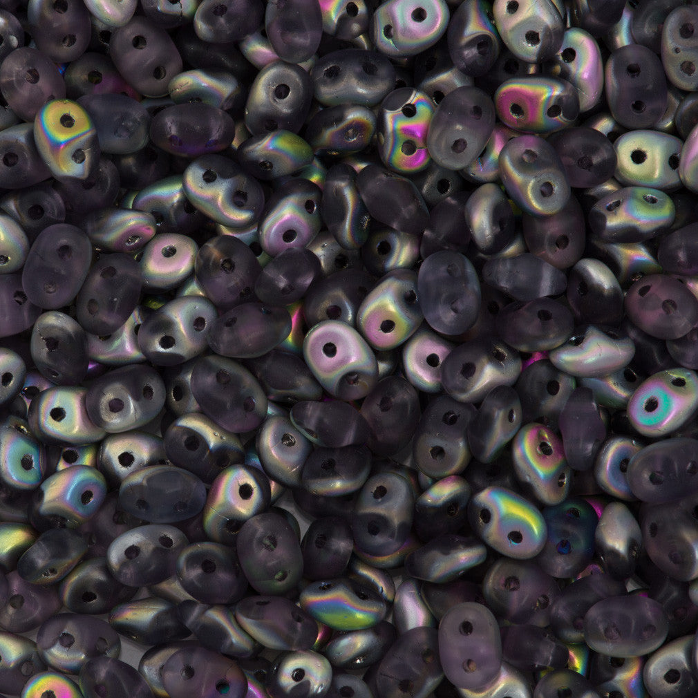 Super Duo 2x5mm Two Hole Beads Matte Light Tanzanite Vitrail 15g (20500MV)