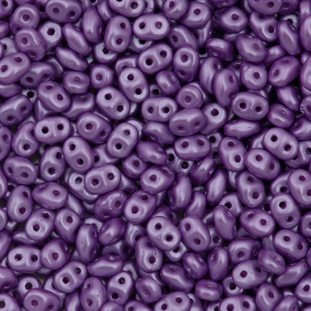 Super Duo 2x5mm Two Hole Beads Pastel Lilac 22g Tube (25012)