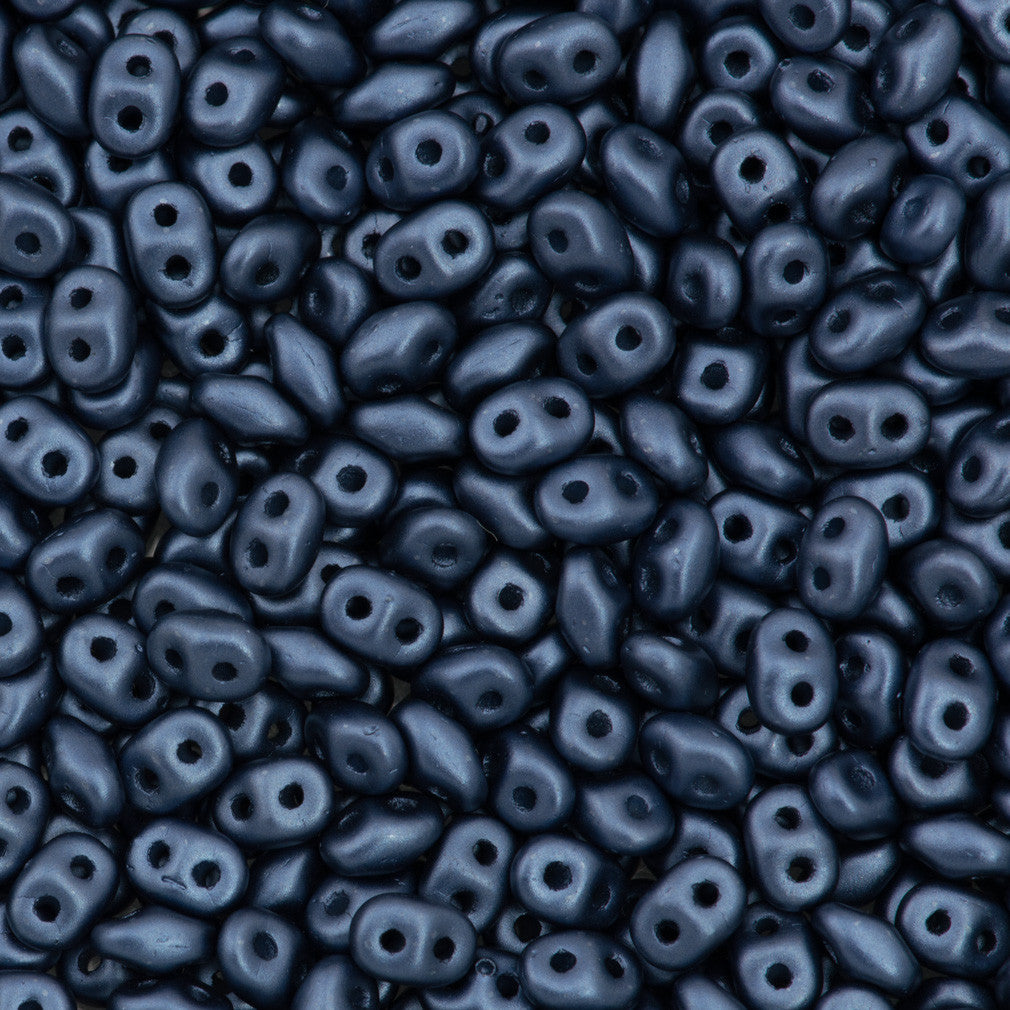 Super Duo 2x5mm Two Hole Beads Pastel Montana Blue 22g Tube (25042)