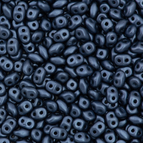 Super Duo 2x5mm Two Hole Beads Pastel Montana Blue 22g Tube (25042)