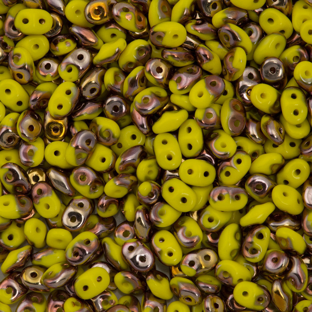 Super Duo 2x5mm Two Hole Beads Yellow Capri Gold 15g (83120CG)