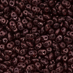 Super Duo 2x5mm Two Hole Beads Siam Ruby Vega 22g Tube (90080Y)