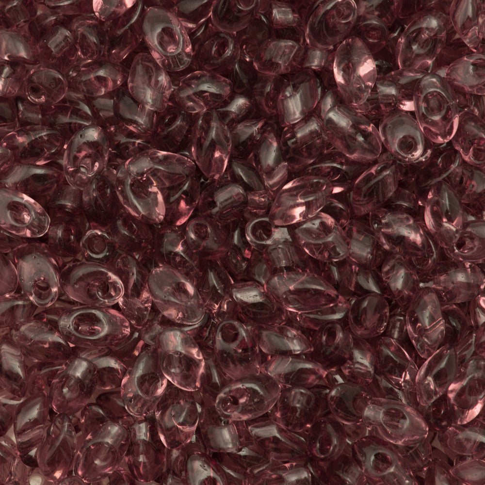 Miyuki Long Magatama Seed Bead Transparent Amethyst 15g (142)