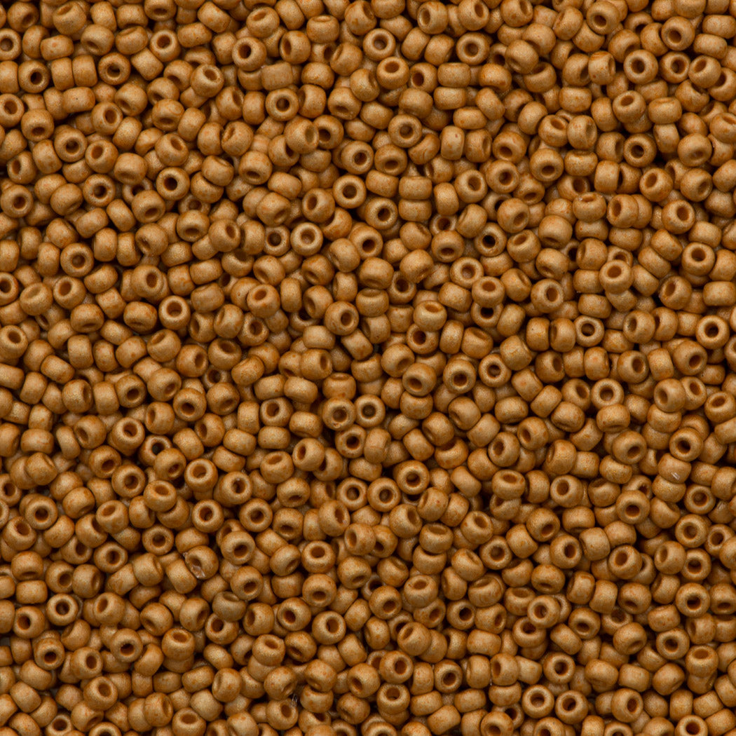 Miyuki Round Seed Bead 8/0 Duracoat Matte Galvanized Yellow Gold 22g Tube (4203F)