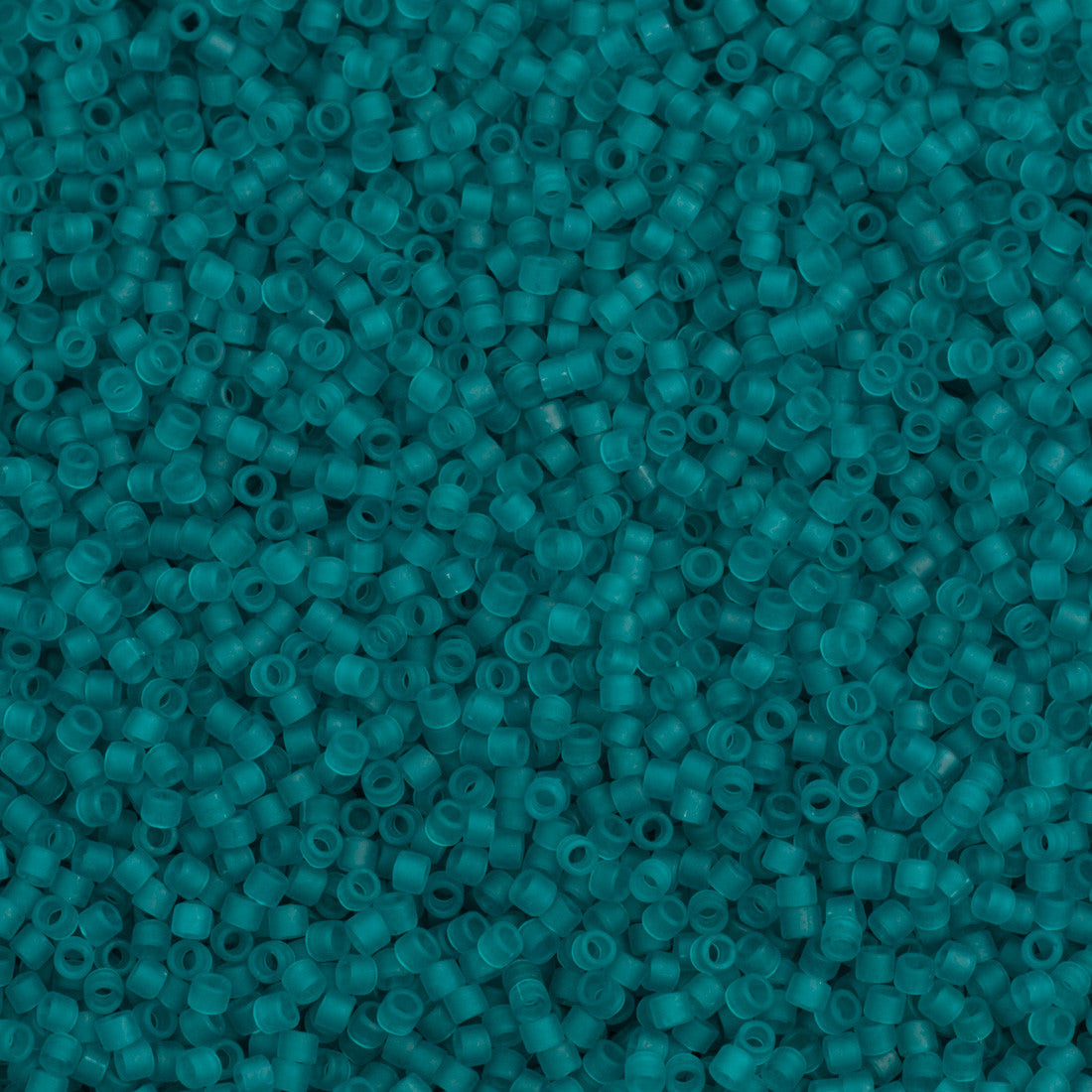 Miyuki Delica Seed Bead 11/0 Matte Transparent Caribbean Teal 2-inch Tube DB1268