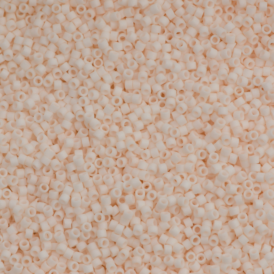 Miyuki Delica Seed Bead 11/0 Opaque Matte Blushed White 2-inch Tube DB1510