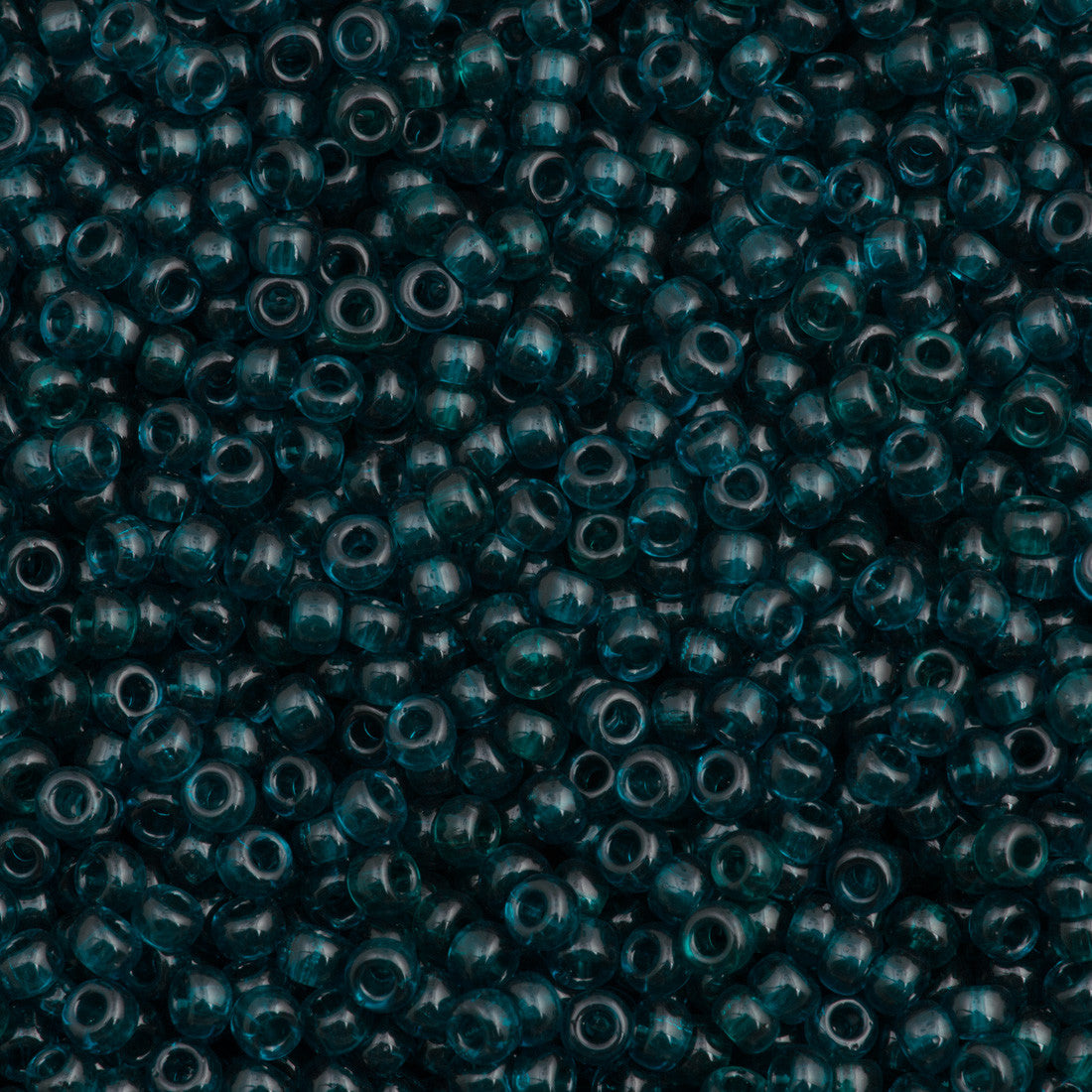 Miyuki Round Seed Bead 8/0 Transparent Dark Teal 22g Tube (2406)